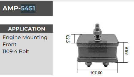 FRONT ENG. MOUNTING 1109 4 BOLT/5451