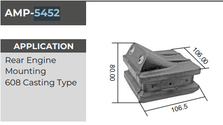 REAR MOUNTING  909/1109 CASTING AMP-5452