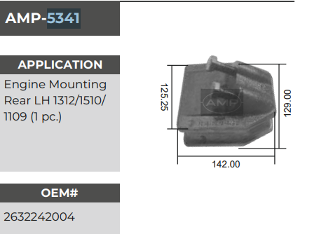 REAR MOUNTING 1312 L/H AMP-5341