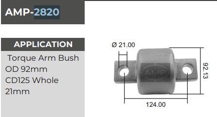 TORQUE BUSH OD92*CD125*HOLE21MM AMP-2820
