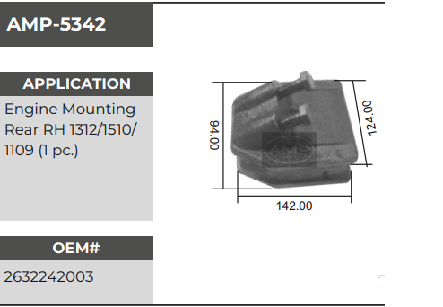REAR MOUNTING 1312 R/H AMP-5342