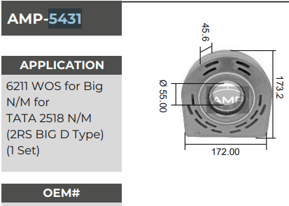 C.B (2RS BIG D.TYPE 88911WS AMP-5431