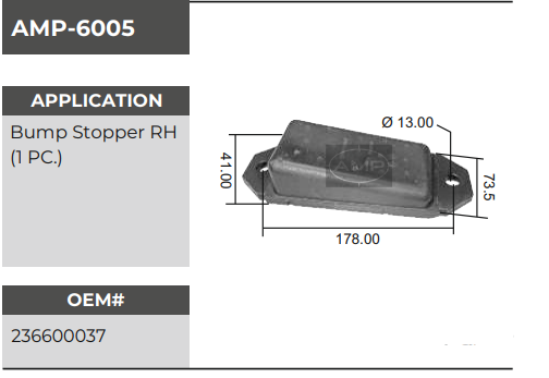BUMP STOPPER R.H. AMWTIPPER AMP6005
