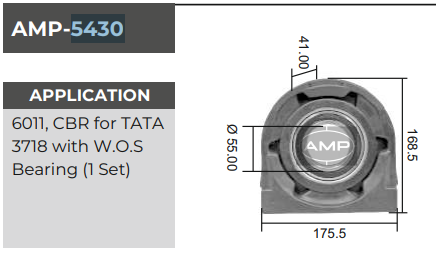 C.BEARING 6011WS 3718 D TYPE RUB AMP5430