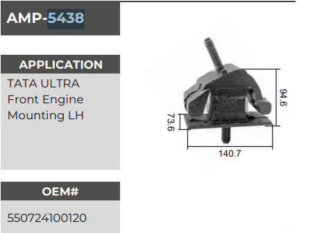 FRONT ENGINE MOUNTING LEFT ULTRA 5438