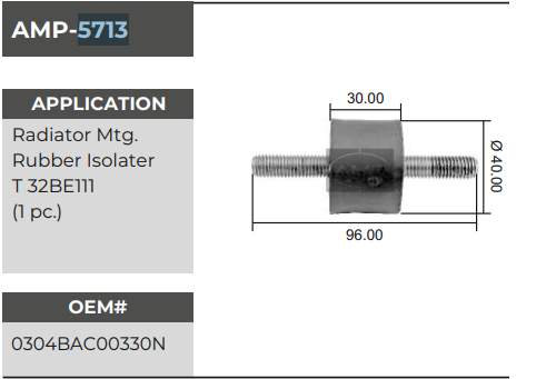RADIATOR MTG.RUB. ISOLATER M/NAVI 5713