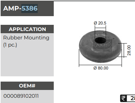 RUBBER MOUNTING UPPER TATA 709 AMP5386
