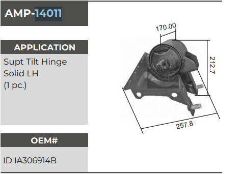 MOUNTING SOLID EICHER  LH AMP-14011