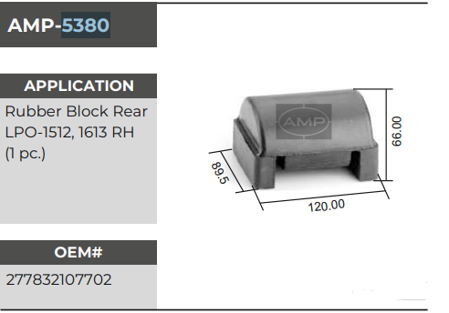 BEVLER RUBBER 1613 REAR AMP5380 *