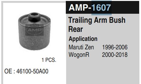 REAR TRAILING ARM BUSH ALTO REAR AMP1607