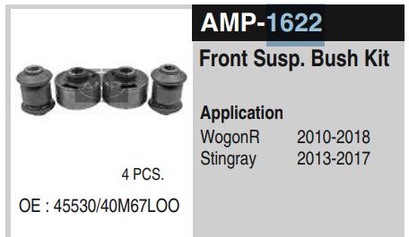 FRONT SUSP,BUSH KIT WAGON-R,K10 AMP-1622