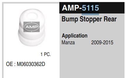 BUMP STOPPER REAR MANZA AMP-5115