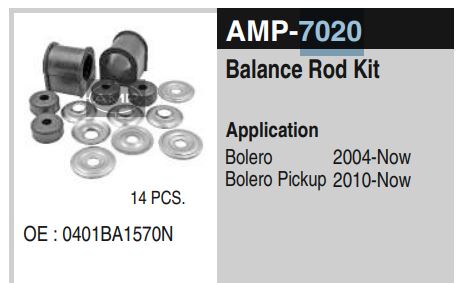 BALANCE ROD KIT BOLERO AMP7020