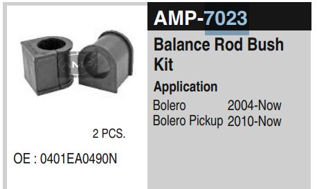 BALANCE ROD BUSH KIT BOLERO AMP7023
