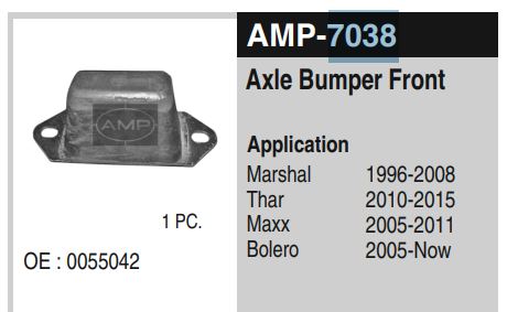 AXLE BUMPER FRONT BOLERO AMP-7038xxxxxx