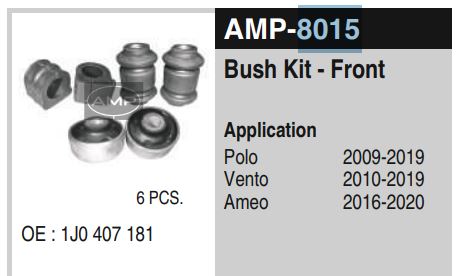 FRONT BUSH KIT POLO/AMEO AMP-8015