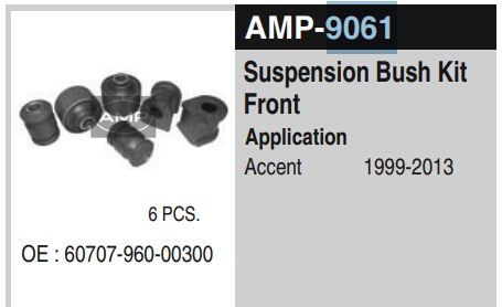 FRONT BUSH KIT ACCENT AMP-9061