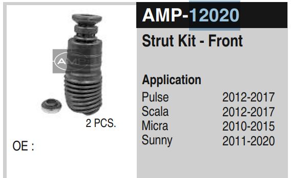 SHOCKER KIT FRONT SUNNY MICRA AMP12020