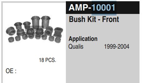 FRONT SUS. BUSHING KIT QUALIS AMP-10001
