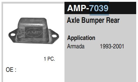 AXLE BUMPER FRONT UTILITY AMP-7039xxxx