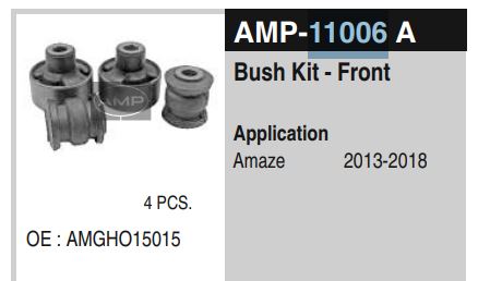 BUSHING KIT H.AMAZE/WRV 11006A