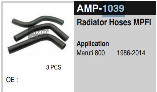 RADIATOR HOSES MPFI MARUTI CAR AMP-1039
