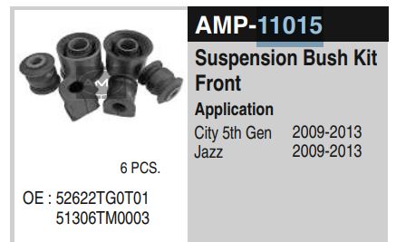 BUSH KIT HONDA T-5 T-6 AMP 11015