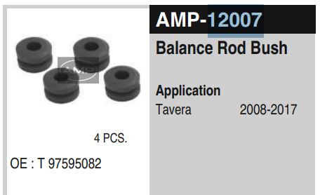 BALANC/BRAKE ROD BUSH TAVERA AMP12007