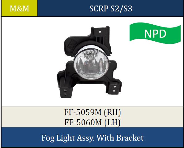 FOG LIGHT SCORPIO S10/11 R W/BRKT F5059M