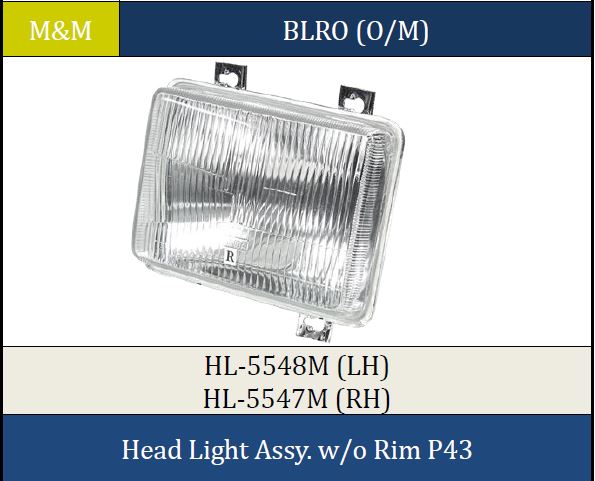 H.LIGHT BOLERO T1 W/O RIM P43 5548M