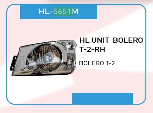 H.LIGHT BOLERO TYPE 2 W/O HLDR  RH 5651M