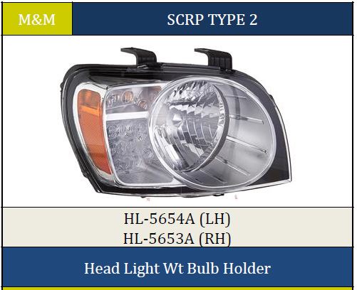 H.LIGHT SCORPIO T2 W/O BLB HLDR LH 5654