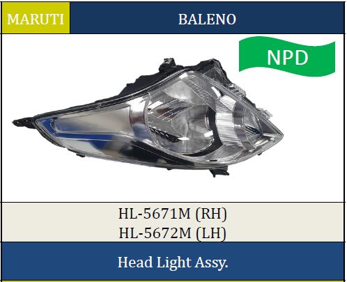 H.LIGHT BALENO N/M LH 5672M