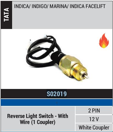 SWITCH REVERSE LIGHT TATA W/WIRE SO-2019