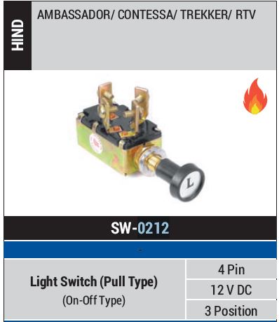 SWITCH HEAD LIGHT 12V SW-0212TTR*