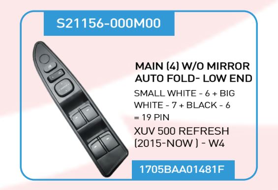 SWITCH PWS MAIN XUV500 2015-NOW W4 21156