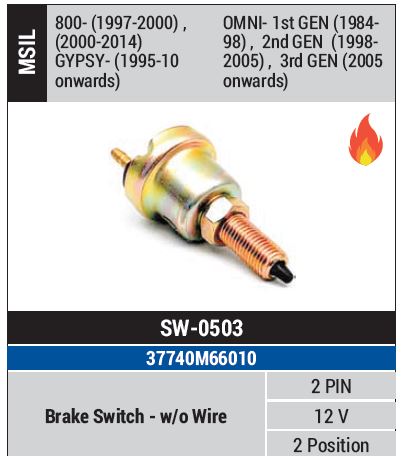 BRAKE SWITCH/STOP LIGHT   CAR SW0503