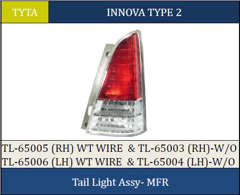 T.LIGHT INNOVA TYPE-2 LH TL-65006
