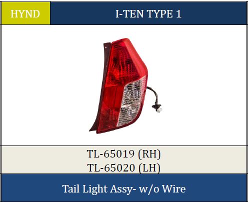 T.LIGHT I-10 T1 LH 65020