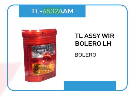 T LIGHT BOLERO W/BLUB YELL LH 6532AAM-EM