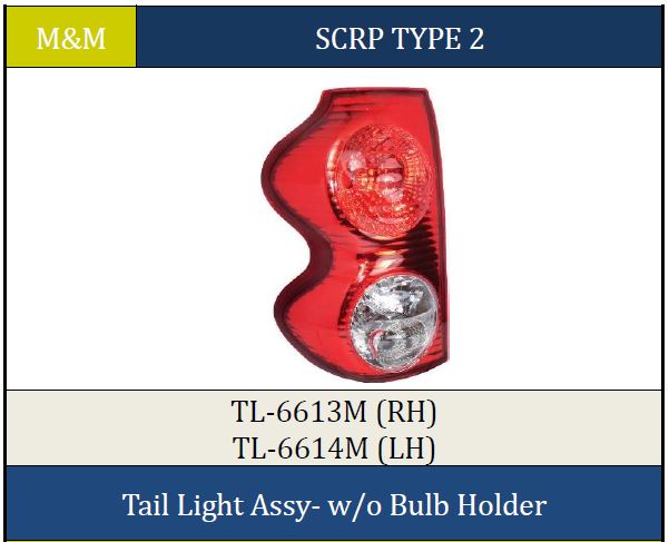 T.LIGHT SCORPIO/M-HAWK W/O B/H LH 6614M