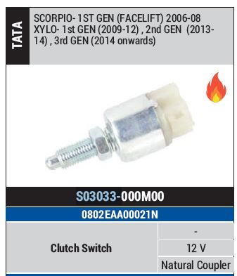 SWITCH CLUTCH SCORPIO/XYLO S03033-000M00